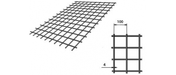 Сетка сварная (дорожная) 100х100х4мм 1,5х2м купить с доставкой в Ногинске