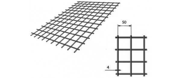 Сетка сварная (дорожная) 50х50х4мм 1х2м купить с доставкой в Ногинске